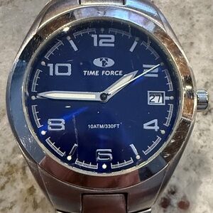 Time Force Silver and Blue Watch